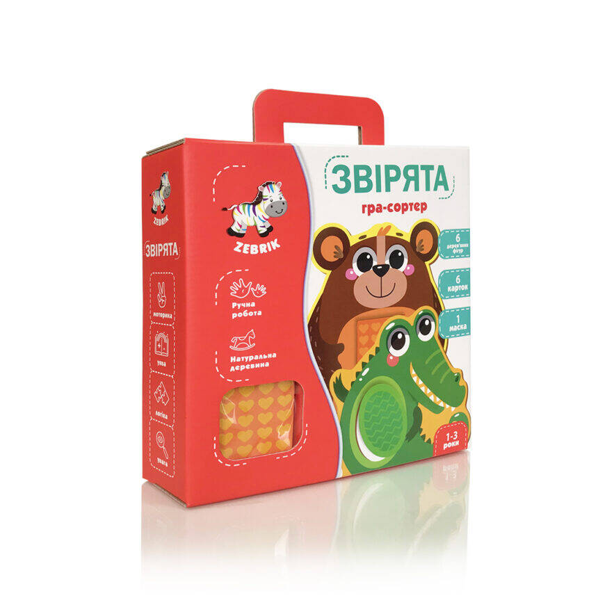 Дерев'яна гра "Мозаїка. Звiрята", у кор. 21*21*6см, ТМ Vladi Toys, Україна