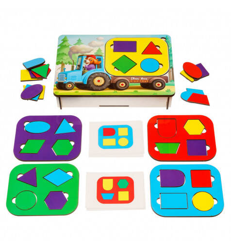 Сортер-пазл + танграм "Трактор", 23*16*5см, ТМ Ань-Янь, Україна.