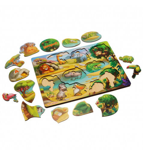 Сортер-вкладиш "А де звірі?", 32*23см, ТМ Ань-Янь, Україна