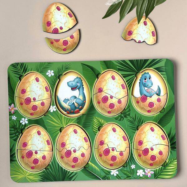 Пазл "Емоції Динозавриків", 29*19,5см, висота яйця 8,5см, ТМ UBumblebees, Україна.