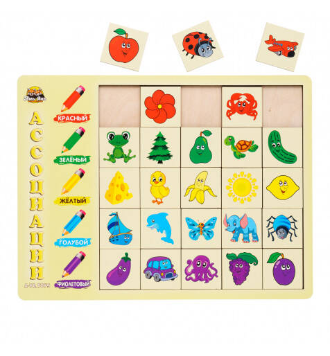 Сортер "Асоціації - кольори", 31*24см, ТМ Ань-Янь, Україна