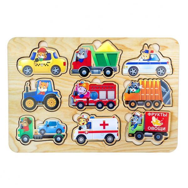 Сортер-вкладиш: "Транспорт", 22,5*15,5см, ТМ UBumblebees, Україна