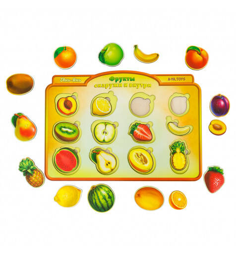 Сортер: "Фрукти в розрізі", 32*22,5см, ТМ Ань-Янь, Україна.