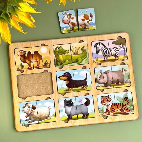 Сортер-пазл "Дивовижні звірятка", 32*22,5см, ТМ UBumblebees, Україна.