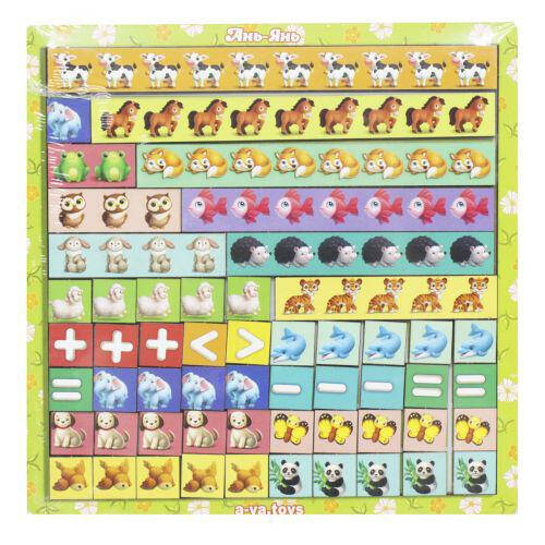 Сортер "Математичні сходи: Тварини", планш. 22*22см, ТМ Ань-Янь, Україна