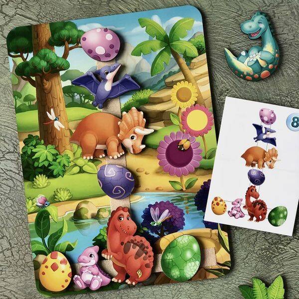 Гра з картками на липучках "Долина динозаврів", 23*32см, ТМ UBumblebees, Україна