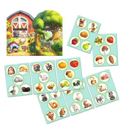 Сортер-комодик "Дикі та домашні тварини", планш. 17*14*7см, ТМ Ань-Янь, Україна