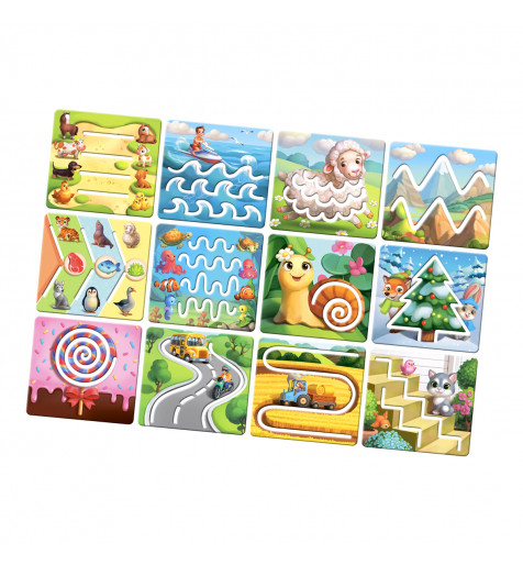 Трафарети маленькі 12шт, 11*10см, планш. 22*13*3см ТМ Ань-Янь, Україна