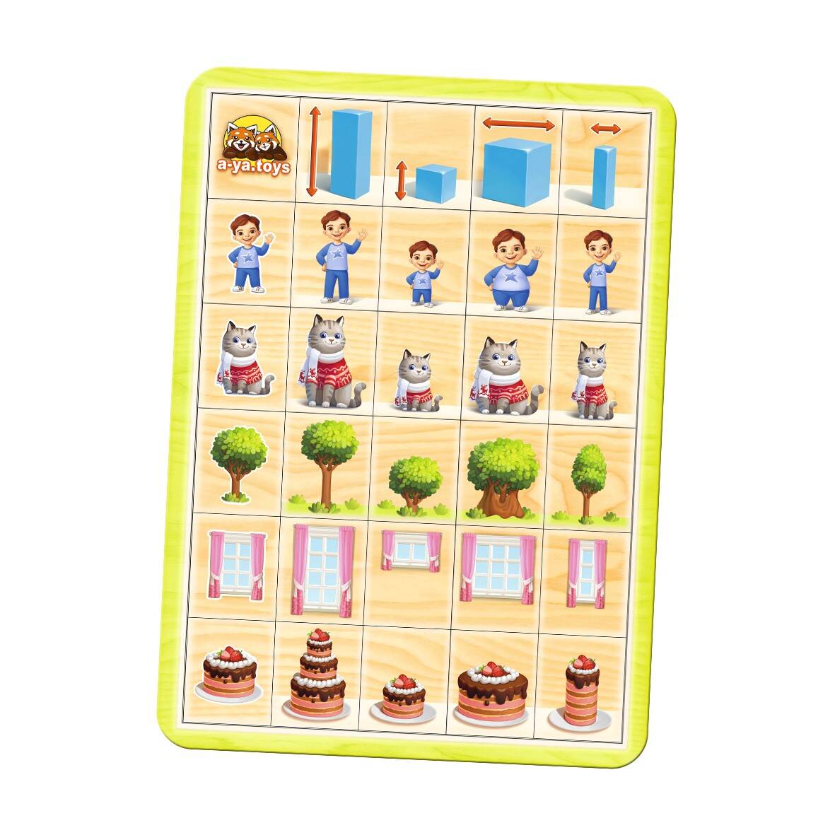 Пазл-сортер "Вкажіть розміри", планш. 33*24см, ТМ UBumblebees, Україна