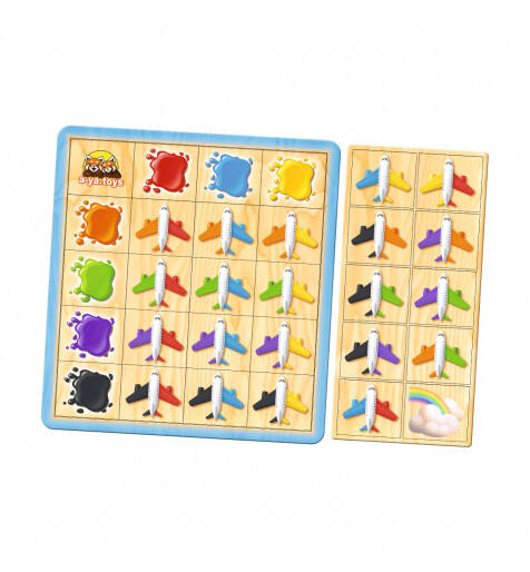 Пазл-сортер "Літачки: кольори", планш. 23*21см, ТМ UBumblebees, Україна