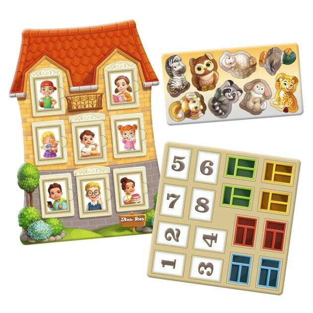 Пазл-сортер "Домик із завданнями", планш. 22*15см, ТМ UBumblebees, Україна