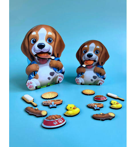 Пазл-сортер "Нагодуй песиків", планш. 18*17*6см, ТМ UBumblebees, Україна