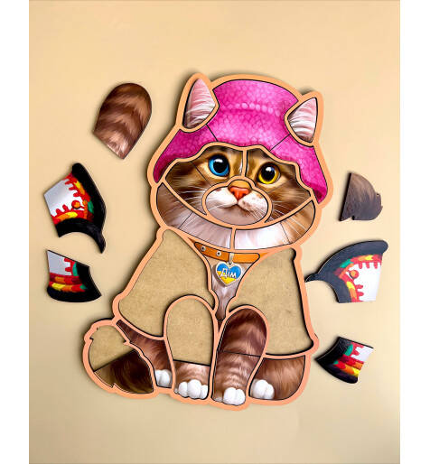 Пазл "Український котик", планш. 32*23см, ТМ UBumblebees, Україна