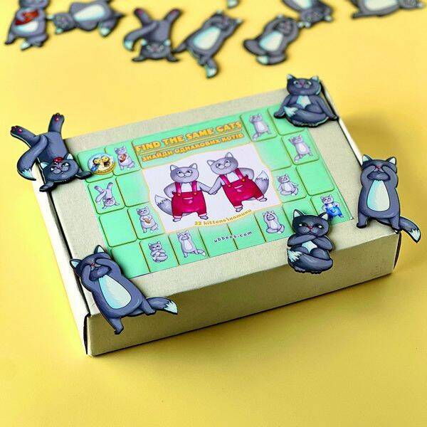 Гра "Знайди однакових котів", 28*22*5см, ТМ UBumblebees, Україна