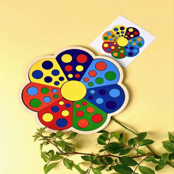 Сортер з картками "Квітка-семибарвниця-1", 24см, ТМ UBumblebees, Україна