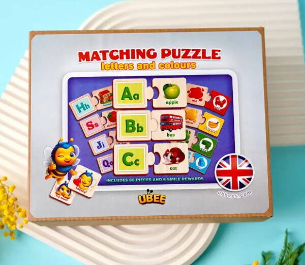 Пазл "Англійська абетка", 20*16*5см, ТМ UBumblebees, Україна