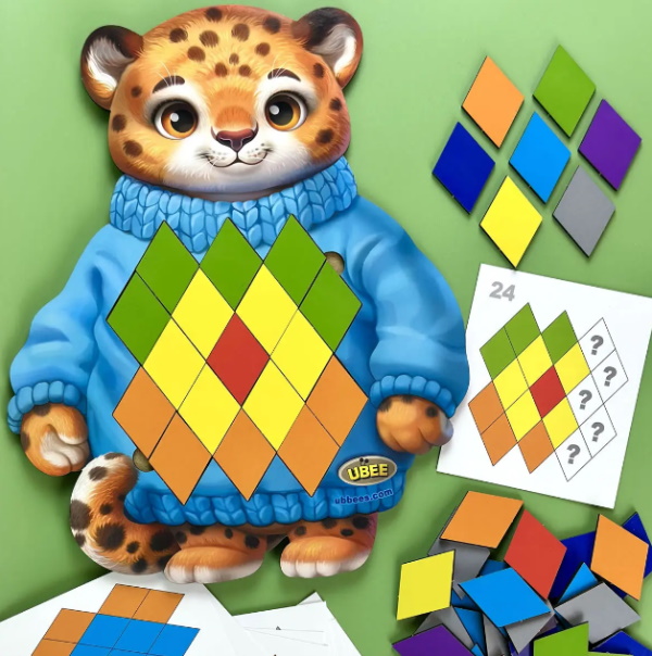 Пазл з картками "Гепард" 32*26см, ТМ UBumblebees, Україна