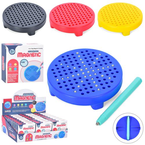 Досточка магнітні кульки 120шт),в кор. 10*10*2,5см, 24шт 4 кольори) в дисплеї,31*22*11см  