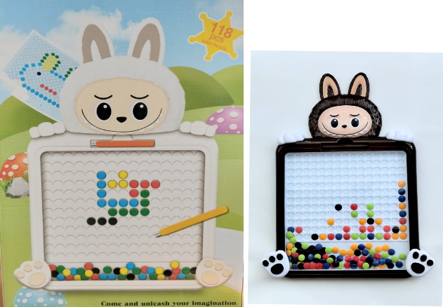 Магнитна мозаїка LBB, дощечка 40*25*2,5см, картки, 118дет, 4 кольори, в кор. 26*40,5*3,5см 