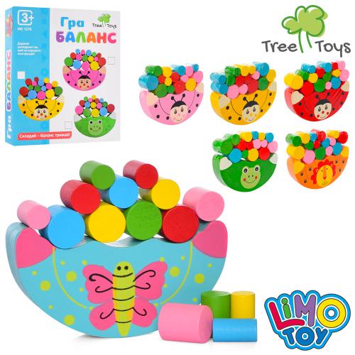 Дерев'яна гра баланс, LIMO TOY фігурки від 6шт, 3 види, кор. 16*14*2см 