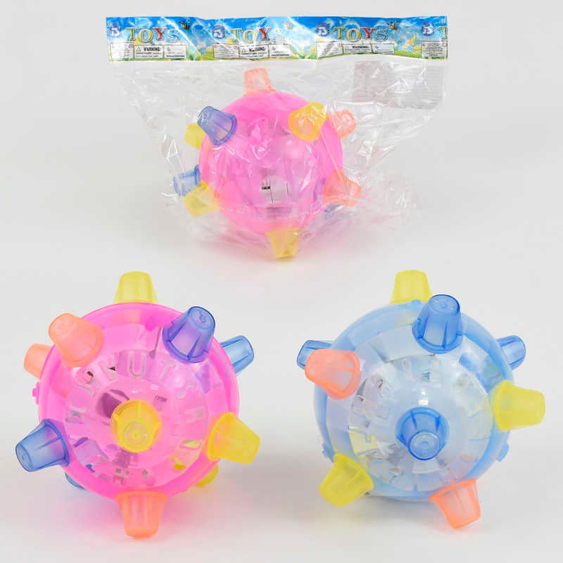 М'яч FJ 9385 (168/2) музичний, світиться, стрибає, 2 кольори, 1шт. в пакеті