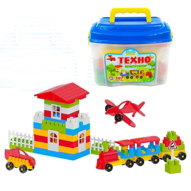 гр Конструктор "Technok Toys" 3640 (8) "Technok Toys" 107 деталей у валізі