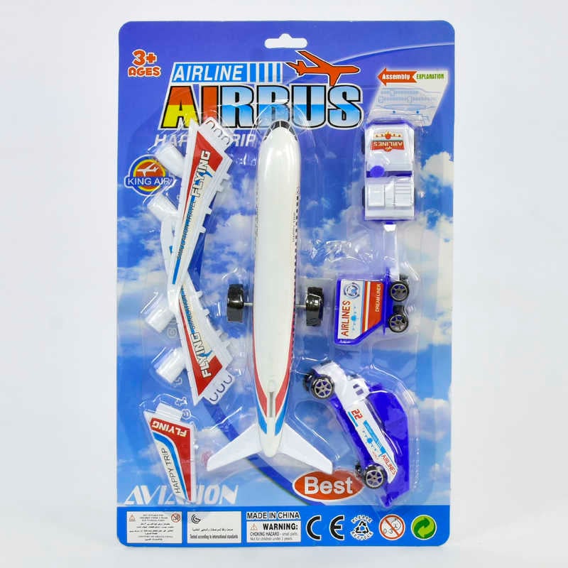 Літак 2000 А (144/2) “Аеропорт”, 3 моделі, інерція, рухомі деталі, на листі