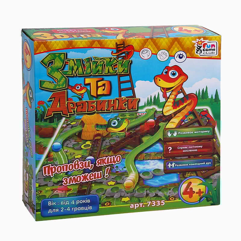 гр Настільна гра "Змійки та драбинки" 7335 (12) "4FUN Game Club", в коробці