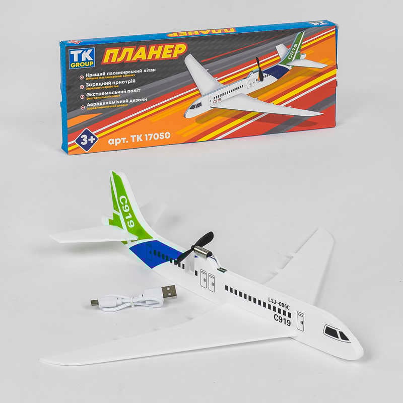 Планер с мотором С 37834 / ТК 17050 (100) "TK Group", на аккумуляторе, в коробке 