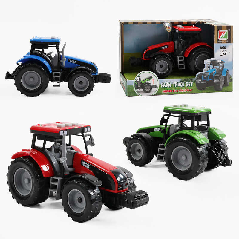 Трактор 550-45 J (72/2) 3 види, світло, звук, інерція, в коробці, ВИДАЄТЬСЯ ТІЛЬКИ МІКС ВИДІВ