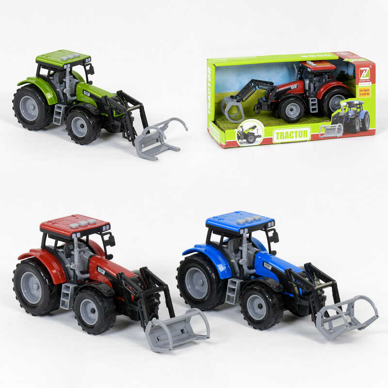 Трактор 550-48 J (48/2) 3 види, світло, звук, інерція, в коробці, ВИДАЄТЬСЯ ТІЛЬКИ МІКС ВИДІВ