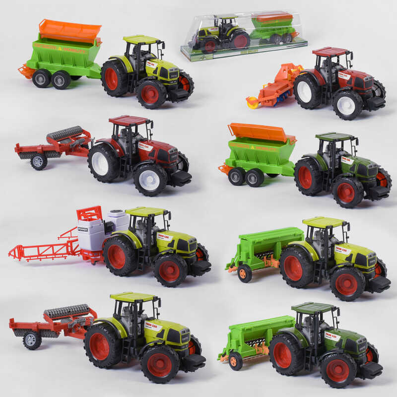 Трактор 6088 А/2588А/1588А (12) 8 видів, інерція, у слюді, ВИДАЄТЬСЯ ТІЛЬКИ МІКС ВИДІВ
