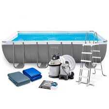 Intex Басейн каркасний 26356 NP (1) розмір 549х274х132см, сходи, тент, підстилка, пісочний насос-фільтр 4500 л/год.