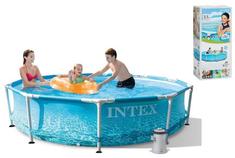 Intex Басейн каркасний 28208 NP (1) круглий, діаметр 305см, висота 76см, насос-фільтр (1 250 л/ч), об`єм 4485л, в коробці