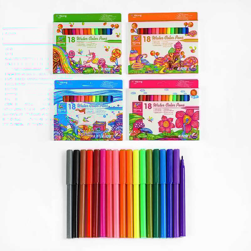 Фломастер С 37060 / 875088-12 (144) 18 кольорів, на водній основі, в коробці