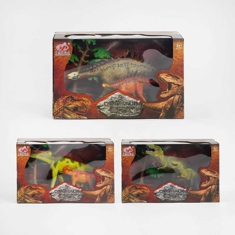 Набір динозаврів Q 9899-204 (24/2) 3 види, 4 елементи, 2 динозаври, аксесуари, в коробці