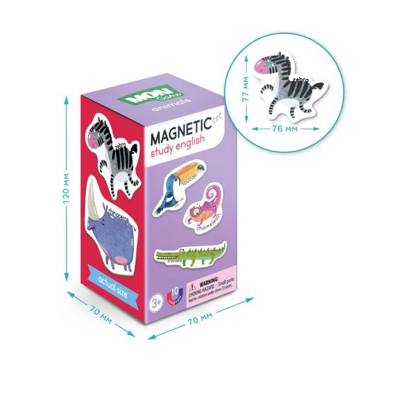 гр Магнітні тварини 200205 (24) 10 деталей "Dodo"