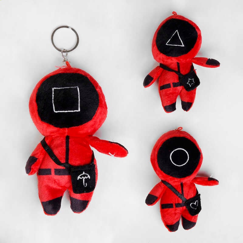 Брелок С 50227 (1200) "Гра в кальмара", "Наглядач", ВИДАЄТЬСЯ МІКС ВИДІВ, 3 види, 14 см, підвіска-кільце