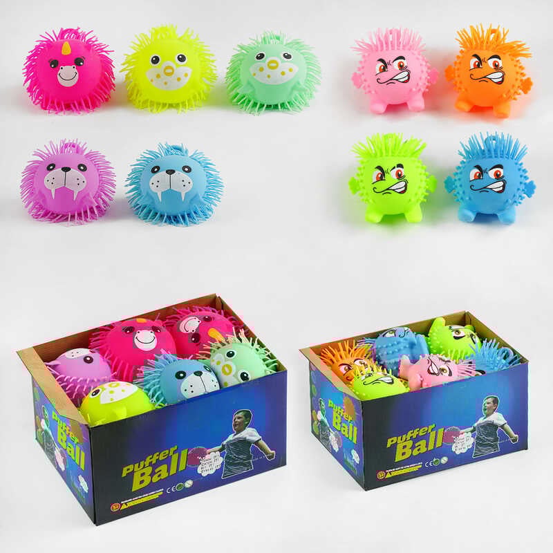 Гра-антистрес С 51445 (12) ЦІНА ЗА 12 ШТУК В БЛОЦІ, тваринки, підсвічування