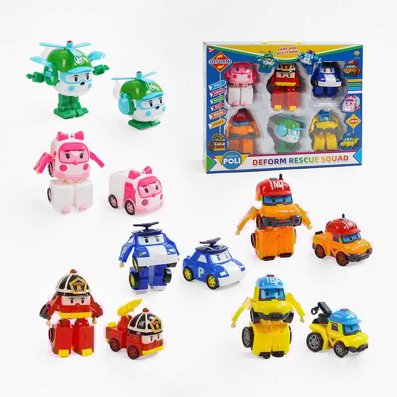 Герої 335 B (24/2) 6шт, трансформери, рухомі деталі, у коробці