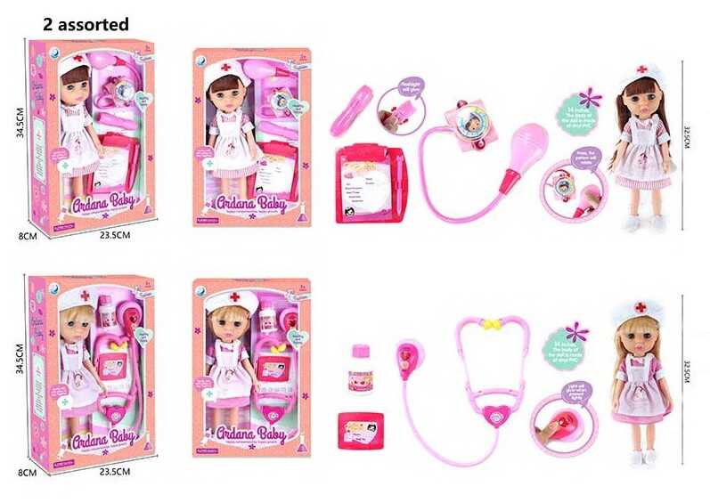 Лялька А 717 (48/2) 2 види, висота-32 см, набір лікаря, у коробці