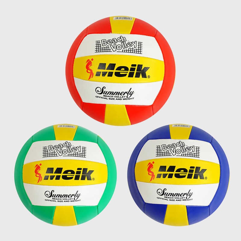 М`яч волейбольний C 55986 (70) 3 види, 280-300 грамів, м`який PVC, гумовий балон