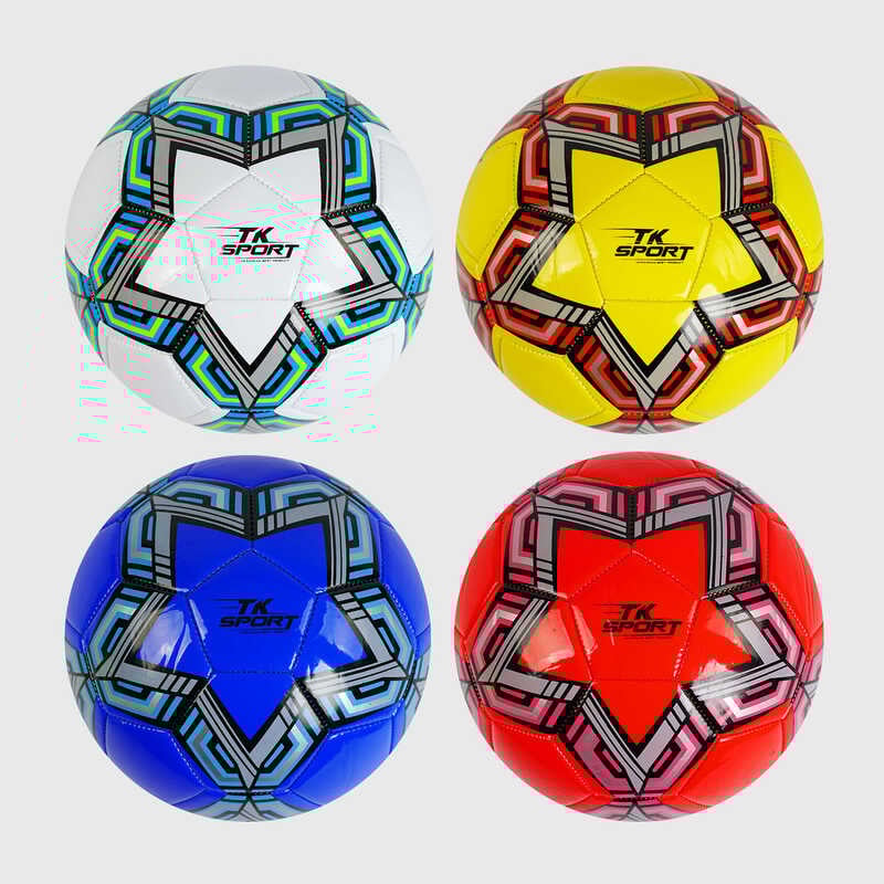 М`яч футбольний C 50201 (60) "TK Sport" 4 види, матеріал TPU, вага 320-340 грамів, розмір №5, ВИДАЄТЬСЯ ТІЛЬКИ МІКС ВИДІВ