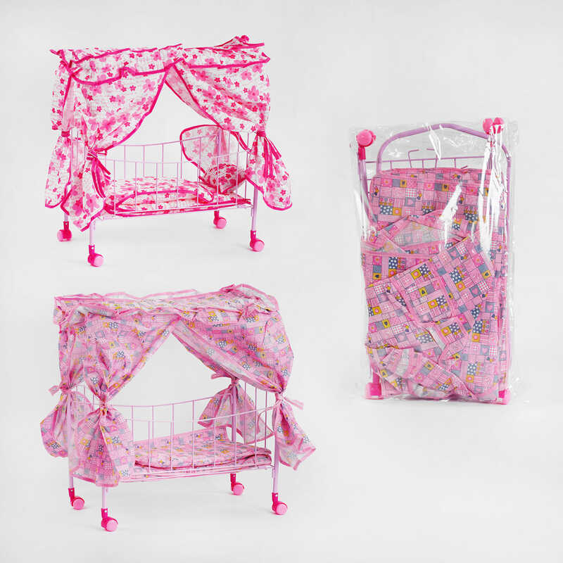 Ліжечко 1889 (8) метал, балдахін, В ПАКЕТІ