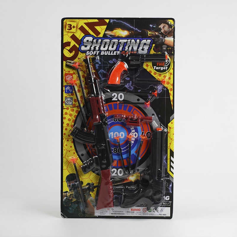 Військовий набір 888-17 (88/2) 3 види зброї, патрони на присосці, аксесуари, на листі