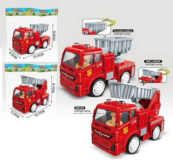 Пожежна машинка 8814 (300/2) 2 види, інерція, у пакеті