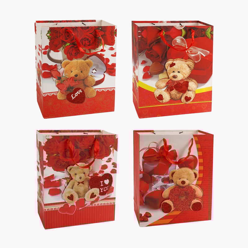 Пакет подарунковий С 57764 (240) 4 види, "Кохання", ВЕЛИКИЙ