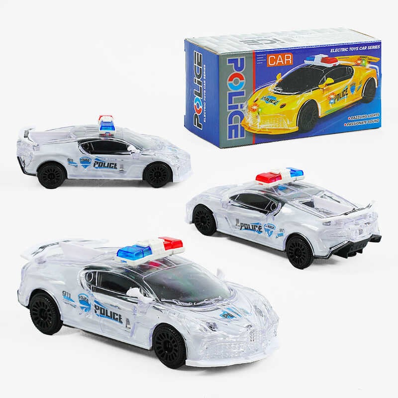 Машинка 668 (144) поліція, підсвічування, звук, колесо вільного ходу, в коробці