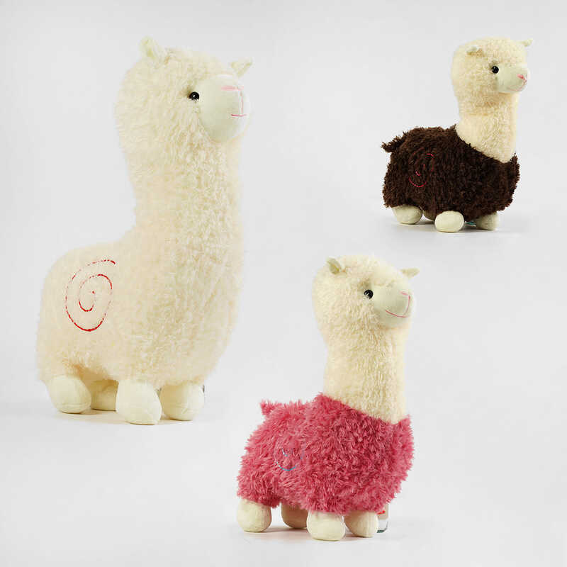 М`яка іграшка M 14764 (32) ВИДАЄТЬСЯ ТІЛЬКИ МІКС ВИДІВ, альпака, висота 53 см