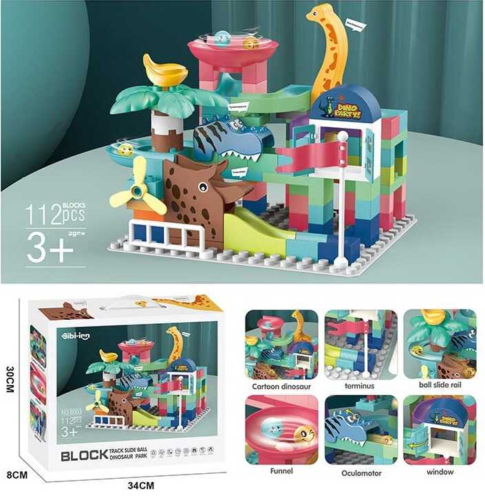 Конструктор 8003 (24/2) 112 деталей, "Динозаври", в коробці
